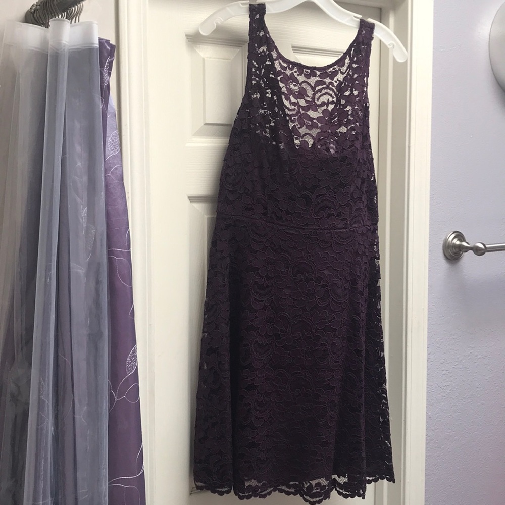 David’s Bridal All Over Lace Bridesmaid Dress